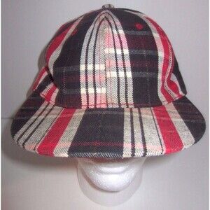Pitt Bull Fitted Hat Cap - Plaid Tartan - Gold Metallic - Size 7 5/8